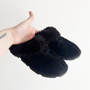 Joyspun black slippers women’s 6
